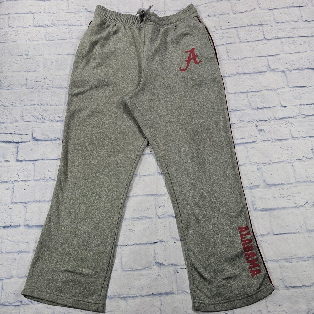 Alabama Crimson Tide E5 Sweatpants MENS XL Gray Performance Straight Leg NCAA
